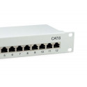 Equip 12-Port Cat.6 Shielded Patch Panel, Light Grey