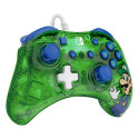 PDP Rock Candy: Luigi Lime Blue, Green, Translucent USB Gamepad Analogue / Digital Nintendo Switch, 