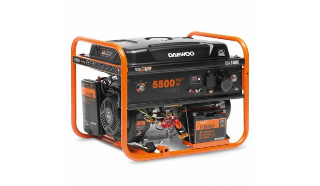 Daewoo GDA 6500E engine-generator 5000 W 30 L Petrol Orange, Black