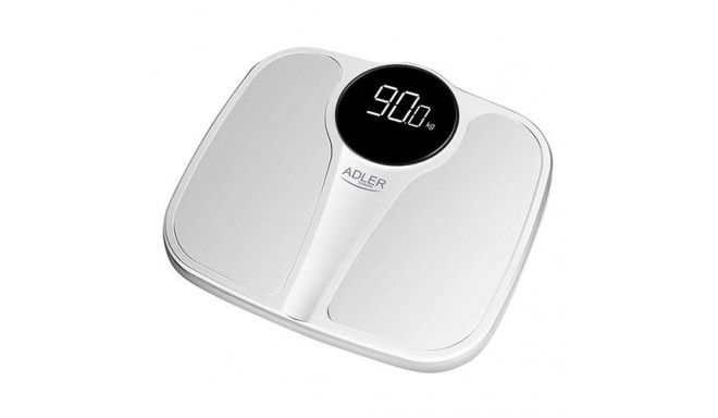 Adler AD 8172W personal scale Rectangle White Electronic personal scale