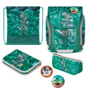 Herlitz FiloLight Plus Heavy Metal school bag set Boy Polyester Grey, Turquoise