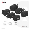 CLUB3D Travel Charger PPS 65Watt GAN technology, Triple port (2x USB Type-C + USB Type-A) Power Deli