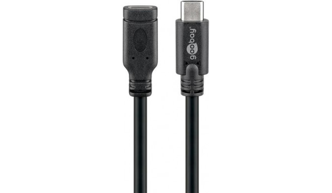 Goobay USB-C Extension (USB 3.1 Generation 1), Black, 1m