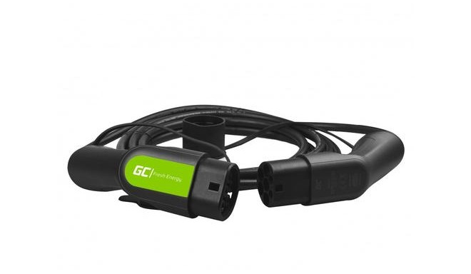 Green Cell EV13 electric vehicle charging cable Black Type 2 1 5 m