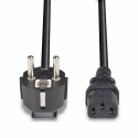 Lindy 3m Schuko 2 Pin Plug to IEC C13 Power Cable, Black