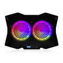 Modecom MC-CF18 RGB notebook cooling pad 45.7 cm (18") 1200 RPM Black