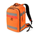 Dicota Hi-Vis backpack Orange Polyethylene terephthalate (PET), Thermoplastic polyurethane (TPU)