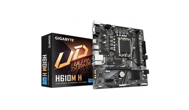 Gigabyte H610M H Motherboard - Supports Intel Core 14th CPUs, 6+1+1 Hybrid Digital VRM, up to 5600MH