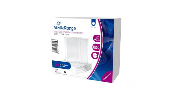 MediaRange BOX31-T optical disc case Jewel case 1 discs Transparent