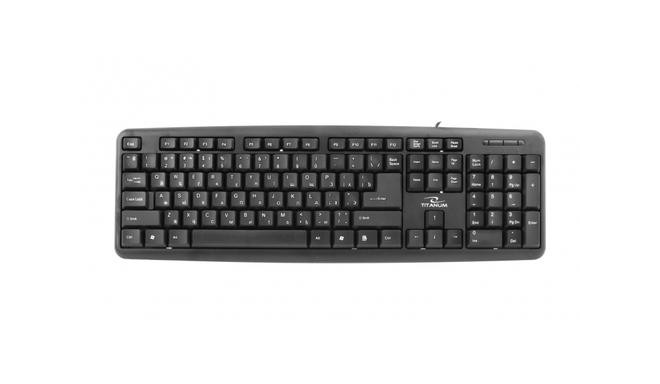 Esperanza TKR101 keyboard Office USB QWERTY English, Russian Black