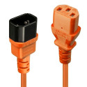 Lindy 1m C14 to C13 Extension Cable, orange