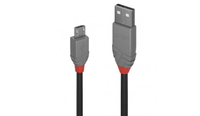 Lindy 3m USB 2.0 Type A to Micro-B Cable, Anthra Line