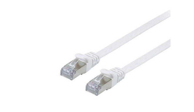 Equip Cat.6A U/FTP Flat Patch Cable, 5.0m, White
