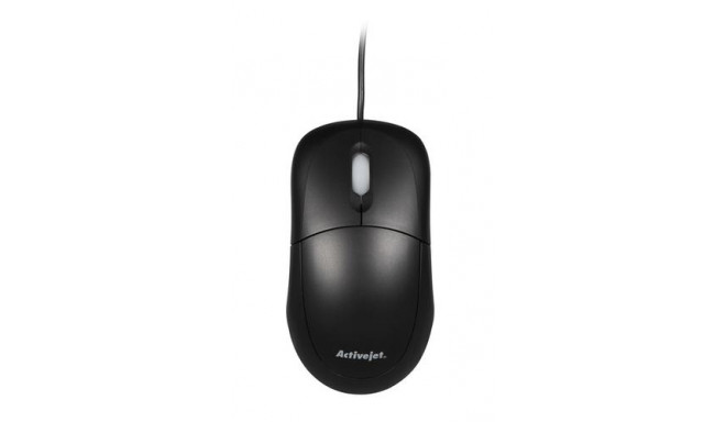 Activejet AMY-146 wired computer mouse (optical; 1000 DPI; black)