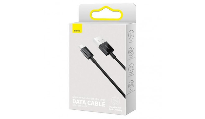 Baseus CAMYS-01 mobile phone cable Black 1 m USB A Micro-USB B