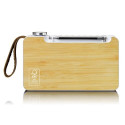 Lenco PDR-040 Personal Analog & digital Bamboo, White