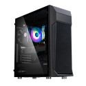 Zalman Z1 Plus ATX Mid Tower PC Case Pre-installed 2 x 120mm blue LED fan in front 1 Midi Tower Blac