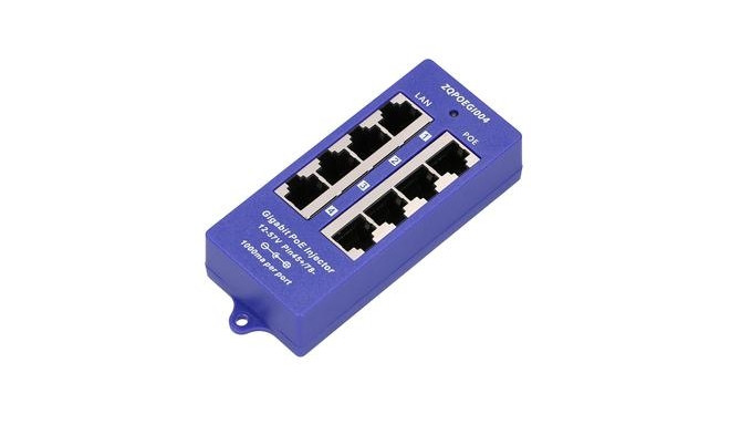 Extralink Gigabit PoE Injector 4 Port 4x 1000Mb/s RJ45