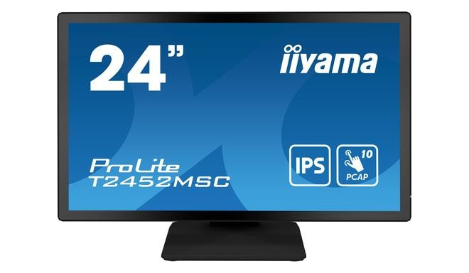 iiyama ProLite T2452MSC-B1 computer monitor 60.5 cm (23.8&quot;) 1920 x 1080 pixels Full HD LCD 