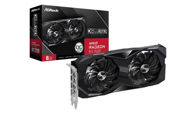Asrock Challenger 90-GA41ZZ-00UANF graphics card AMD Radeon RX 7600 8 GB GDDR6