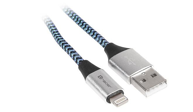 Tracer TRAKBK46269 lightning cable 1 m Black, Blue, Silver