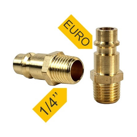 EURO-ühendus väliskeermega 1/4 ";(2 tk.) Powerplus