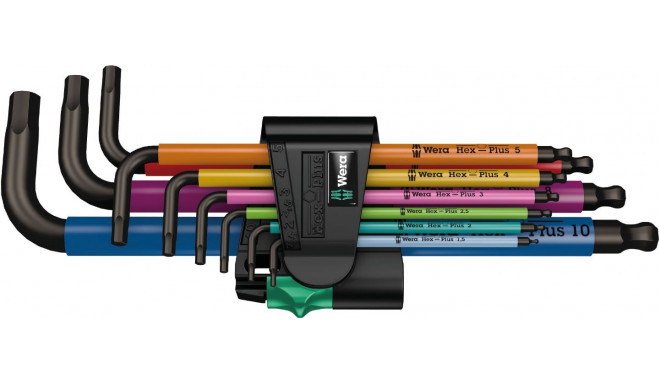 Wera L-klahvid 950/9 Hex-Plus mitmevärviline hoidmisfunktsioon 1, BlackLaser