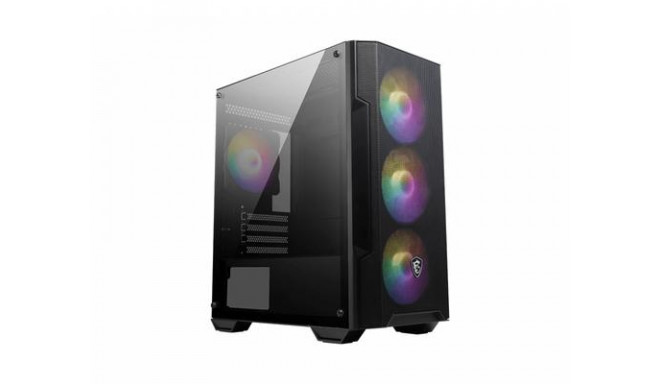 MSI MAG FORGE M100A computer case Micro Tower Black, Transparent