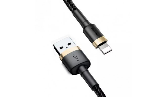 Baseus CALKLF-CV1 lightning cable 2 m Black, Gold