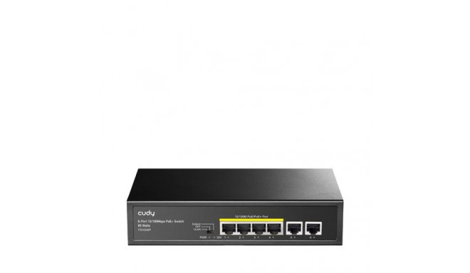 Cudy FS1006P network switch Fast Ethernet (10/100) Power over Ethernet (PoE) Black