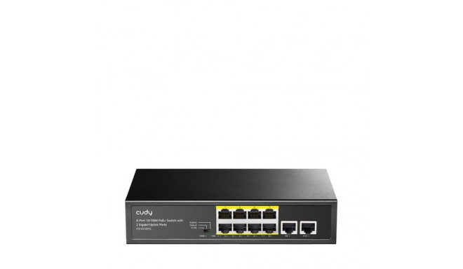 Cudy FS1010PG network switch Fast Ethernet (10/100) Power over Ethernet (PoE) Black