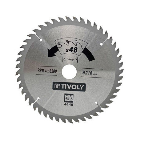 Diskinis pjūklas medžiui Tivoly 190x30x2.8/1.7mm, z40, 15°, (20mm adapteris)
