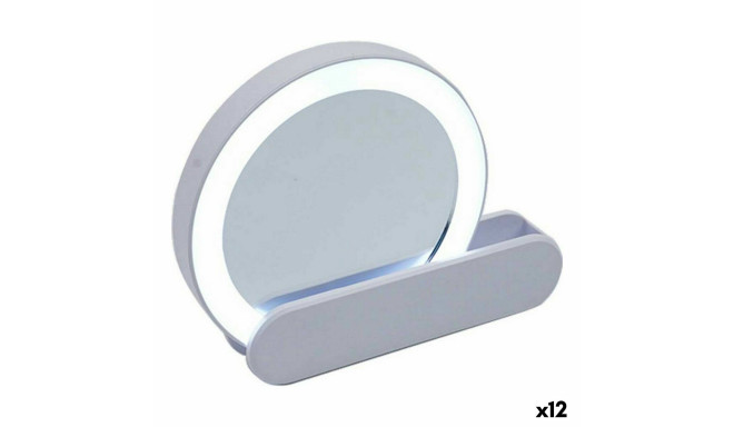 Mirror LED Light 9 x 2 x 10 cm White ABS (12 Units)