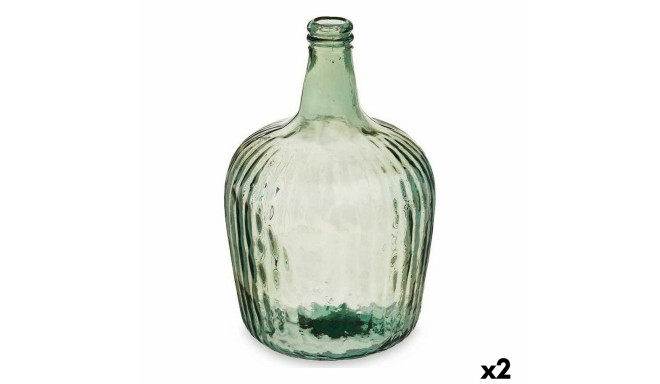 Bottle 2255/08R-CH Champagne Stripes 8 L 22 x 37,5 x 22 cm Decoration (2 Units)