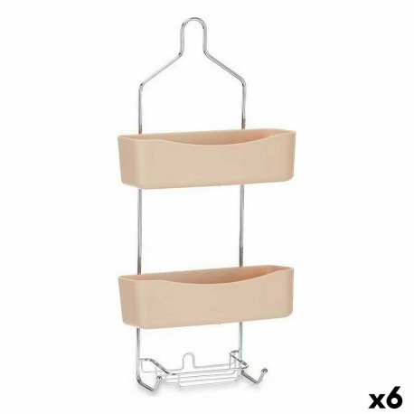 Полка для ванной Berilo W7072 - 384 Бежевый Металл Пластик 28 x 60 x 14 cm (6 штук)
