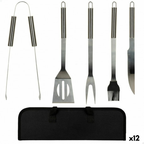 Grillitarvikud Aktive Silikoon Roostevaba teras 12 Ühikut 7,5 x 35 x 1,9 cm (5 Tükid)