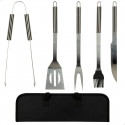 Barbecue utensils Aktive 7,5 x 35 x 1,9 cm Stainless steel Silicone 12 Units (5 Pieces)