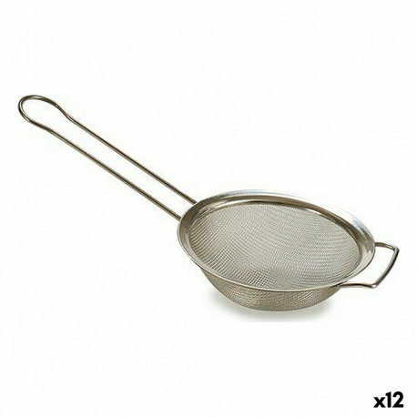 Strainer Kinvara 08746 08746 Silver Stainless steel Ø 14 cm 13,7 x 4 x 28,5 cm (12 Units)