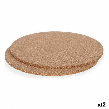 Trivet set Kinvara KT166139R KT166139R Natural Cork 18 x 1 x 18 cm 18 x 0,5 x 18 cm Table Mat (12 Un