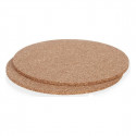 Set Table Mat 18 x 0,5 x 18 cm Natural Cork (12 Units)