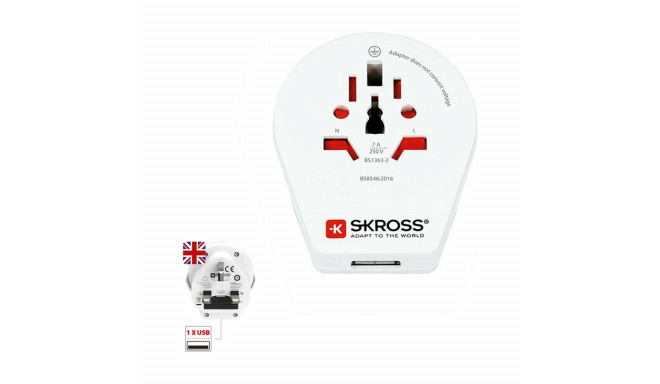 Vooluadapter Skross 1500267 Ühendkuningriik Rahvusvaheline 1 x USB