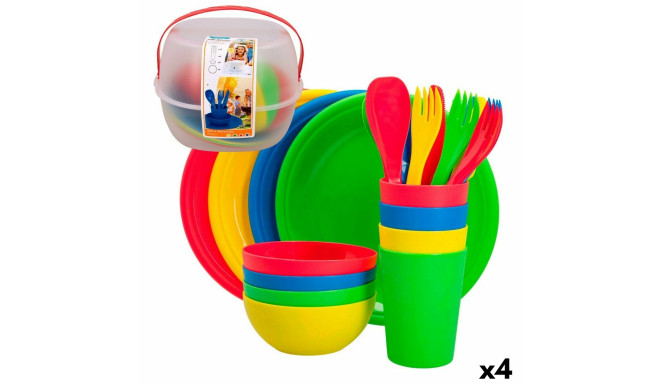 Picnic set Aktive 22,5 x 1,5 x 22,5 cm polypropylene (4 Units)