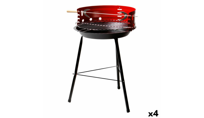 Barbecue Portable Aktive Wood Iron 37,5 x 70 x 38,5 cm (4 Units) Red