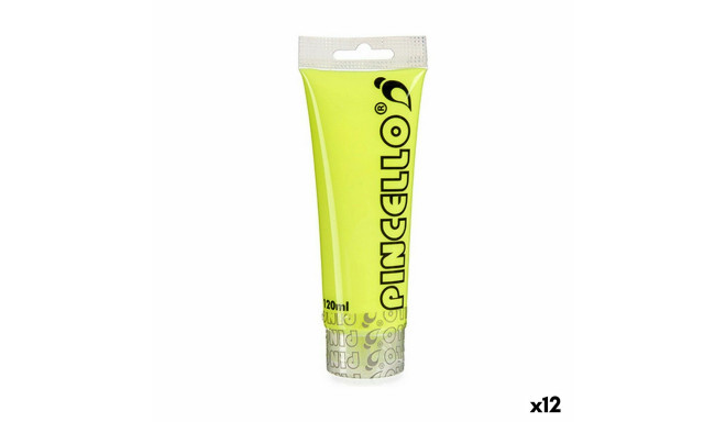 Acrylic paint Neon Yellow 120 ml (12 Units)