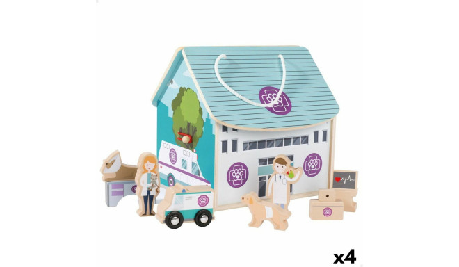 Playset Woomax Veterinaar 9 Tükid, osad 4 Ühikut 19 x 18 x 19 cm