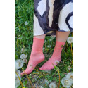 SOKISAHTEL AMY korallroosad tähemustriga õhukesed sokid 444 SOKISAHTEL AMY korallroosad tähemustriga õhukesed sokid 444