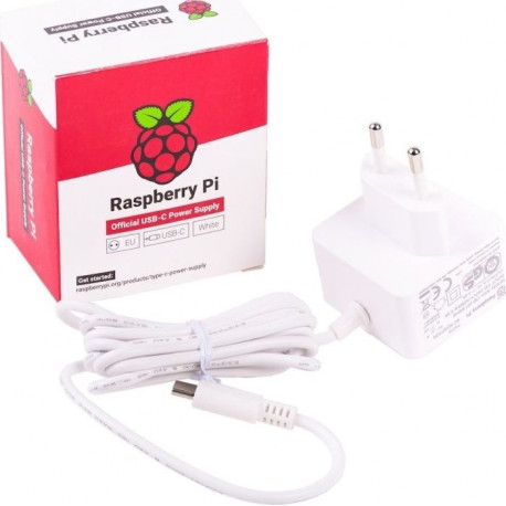 Okdo Official White Raspberry Pi 5.1A / 3A PSU, power supply (white, Bulk)