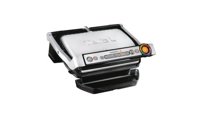 Tefal Opti Grill GC716D12, contact grill (silver / black)