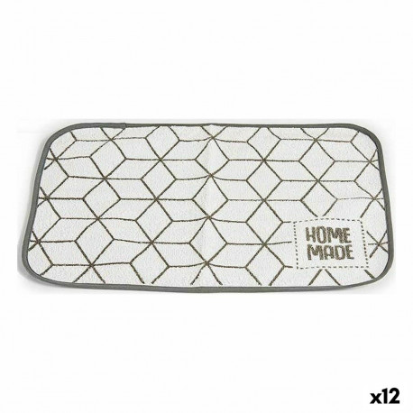 Table Mat Kinvara 9999 9999 White Grey 33 x 0,3 x 48 cm (12 Units)