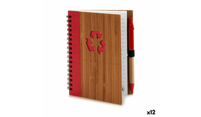Spiral Notebook with Pen Pincello AR1810137 AR1810137 1 x 16 x 12 cm Bamboo (12 Units)